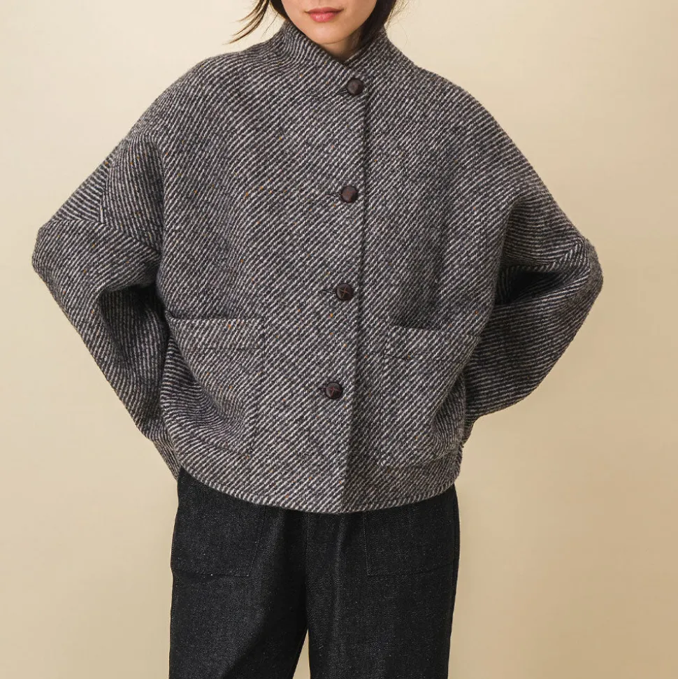 Femme SIX SŒURS Vestes-SIXSOEURS - Veste Andrea - Gris