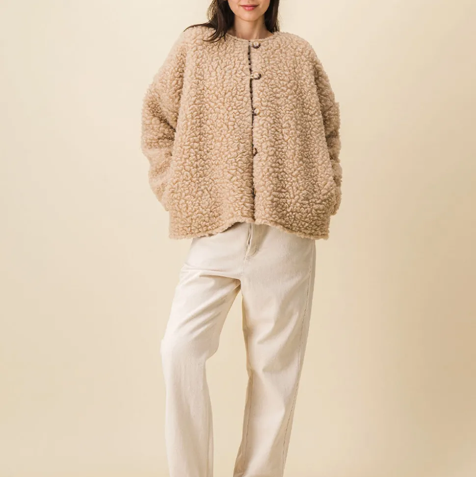 Femme SIX SŒURS Vestes-SIXSOEURS - Veste Willie - Beige