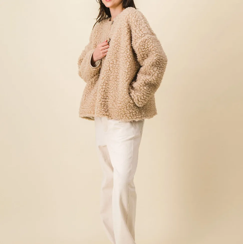 Femme SIX SŒURS Vestes-SIXSOEURS - Veste Willie - Beige