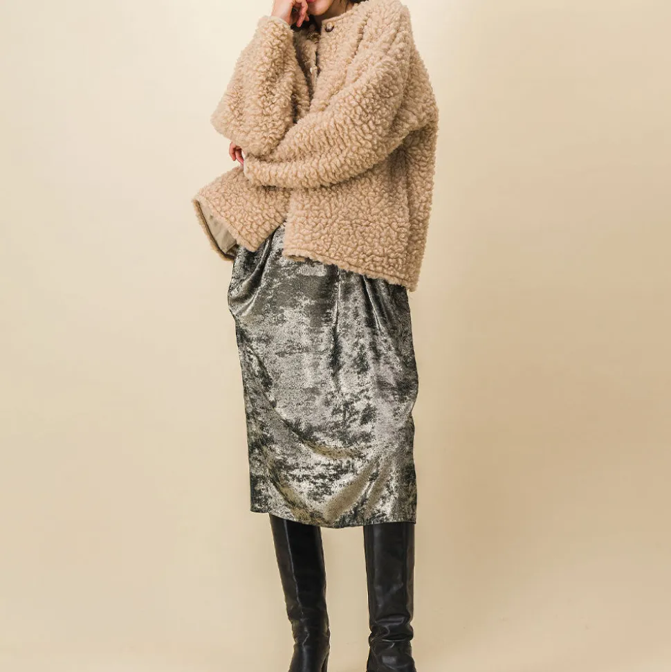 Femme SIX SŒURS Vestes-SIXSOEURS - Veste Willie - Beige