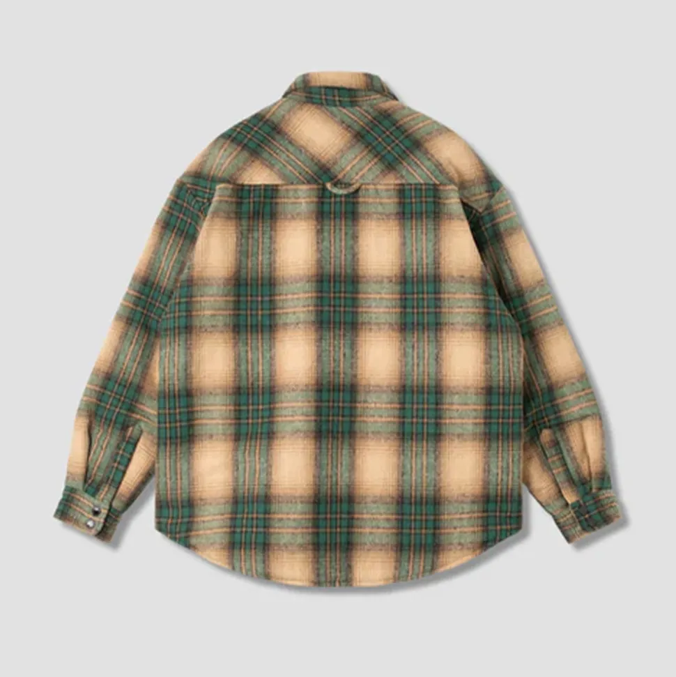 Homme STAN RAY Vestes-- Surchemise à carreaux - Vert/ Beige