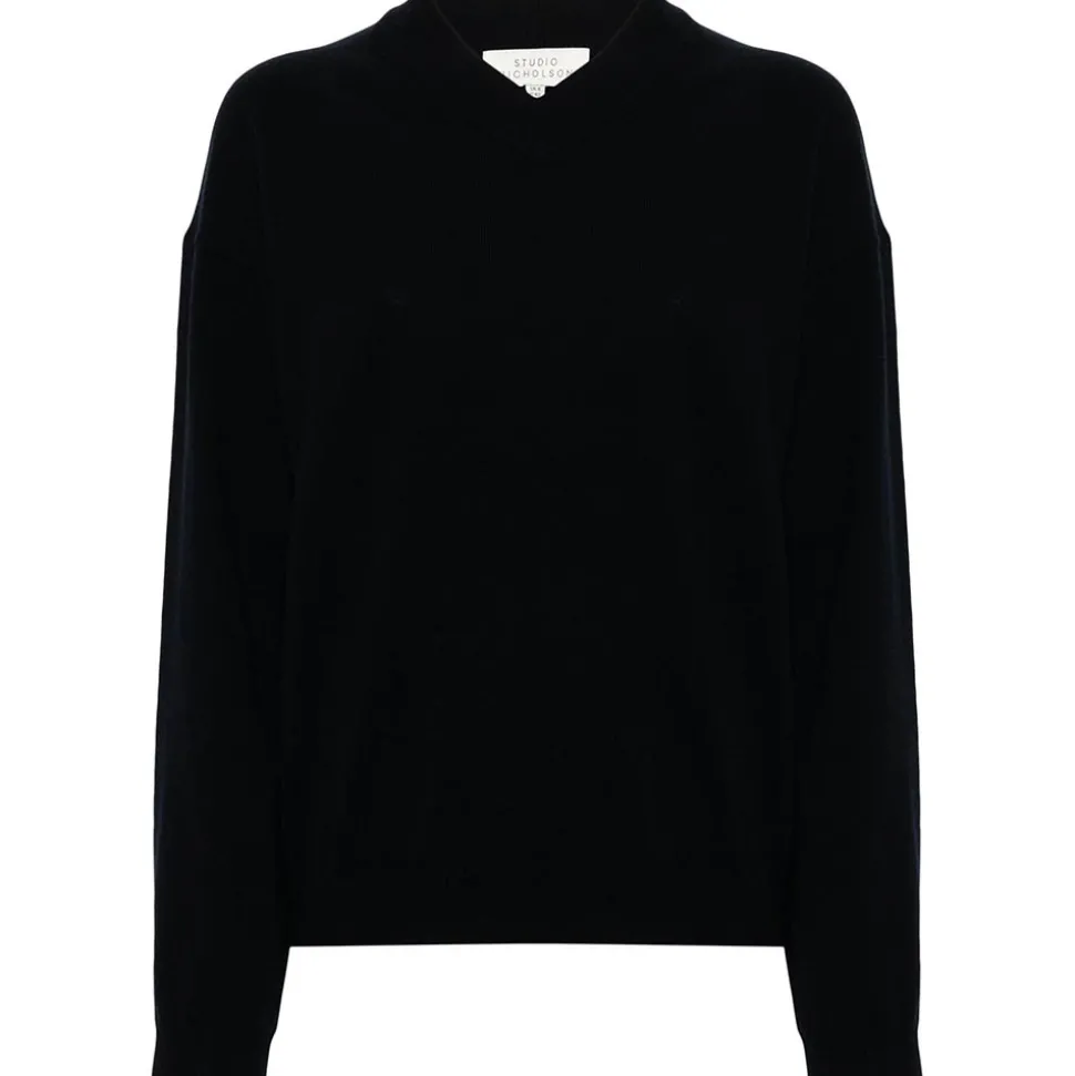 Femme Studio Nicholson Mailles-- Pull Fiore - Marine
