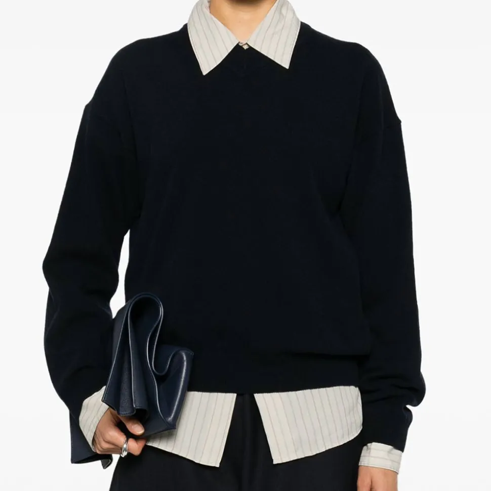 Femme Studio Nicholson Mailles-- Pull Fiore - Marine