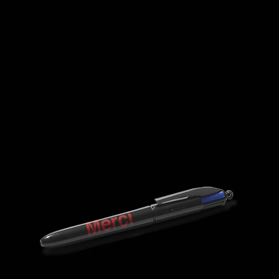 MERCI Écriture-Stylo 4 couleurs - Noir