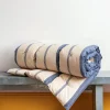 625 TENSIRA Surmatelas-Sur-matelas - Rayures Bleu Epaisses