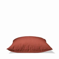 200 LINTEX Taies D'oreiller-Taie d'oreiller en lin lavé - Rouge Urushi
