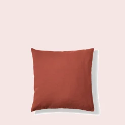 200 LINTEX Taies D'oreiller-Taie d'oreiller en lin lavé - Rouge Urushi