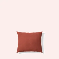200 LINTEX Taies D'oreiller-Taie d'oreiller en lin lavé - Rouge Urushi