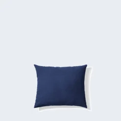 200 LINTEX Taies D'oreiller-Taie d'oreiller en lin lavé - Bleu Shibori
