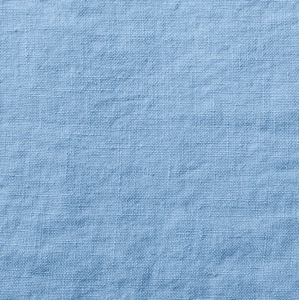 200 LINTEX Taies D'oreiller-Taie d'oreiller en lin lavé - Bleu Tyrrhénien
