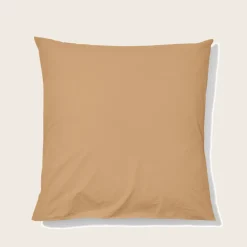 1700 COTEX Taies D'oreiller-Taie d'oreiller en percale de coton - Brun Sarrasin