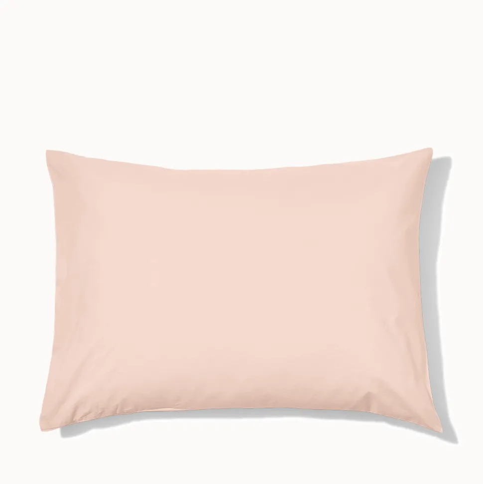 1700 COTEX Taies D'oreiller-Taie d'oreiller en percale de coton - Rose des Sables