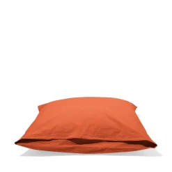 1700 COTEX Taies D'oreiller-Taie d'oreiller en percale de coton - Rouge Ocre