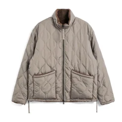 Homme TAION Vestes-- Veste Military Reversible Down - Marron