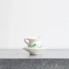 2030 AJUAR Tasses-Tasse et soucoupe peinte à la main - Vert