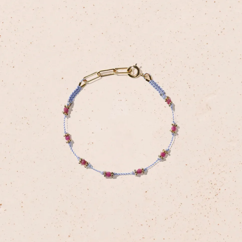 Femme #N/A Bracelets-Tityaravy - Bracelet Lotus - Rubis Rose
