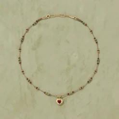 Femme TITYARAVY Colliers-- Collier Gini P Zoïsites - Marron