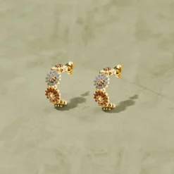 Femme TITYARAVY Boucles D'oreilles-- Créoles Saï-84 - Multicolores
