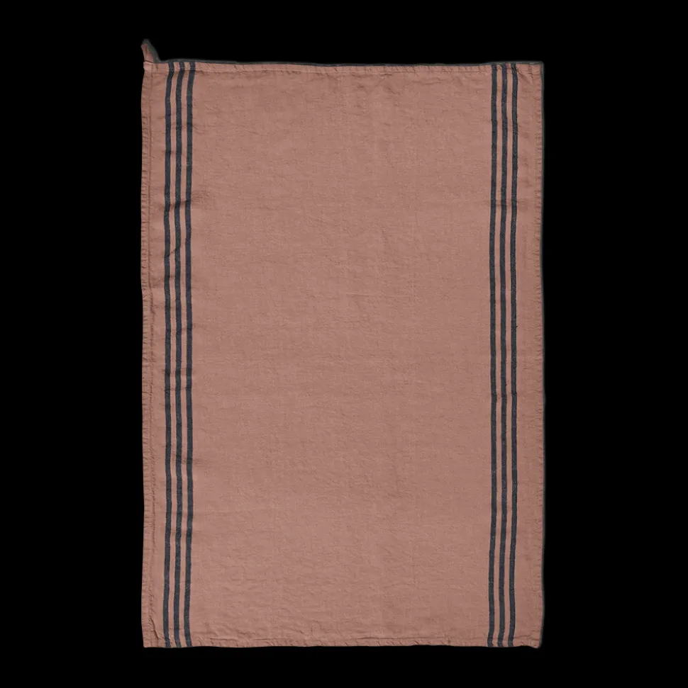 200 LINTEX Torchons-Torchon en lin lavé - Rose Argile