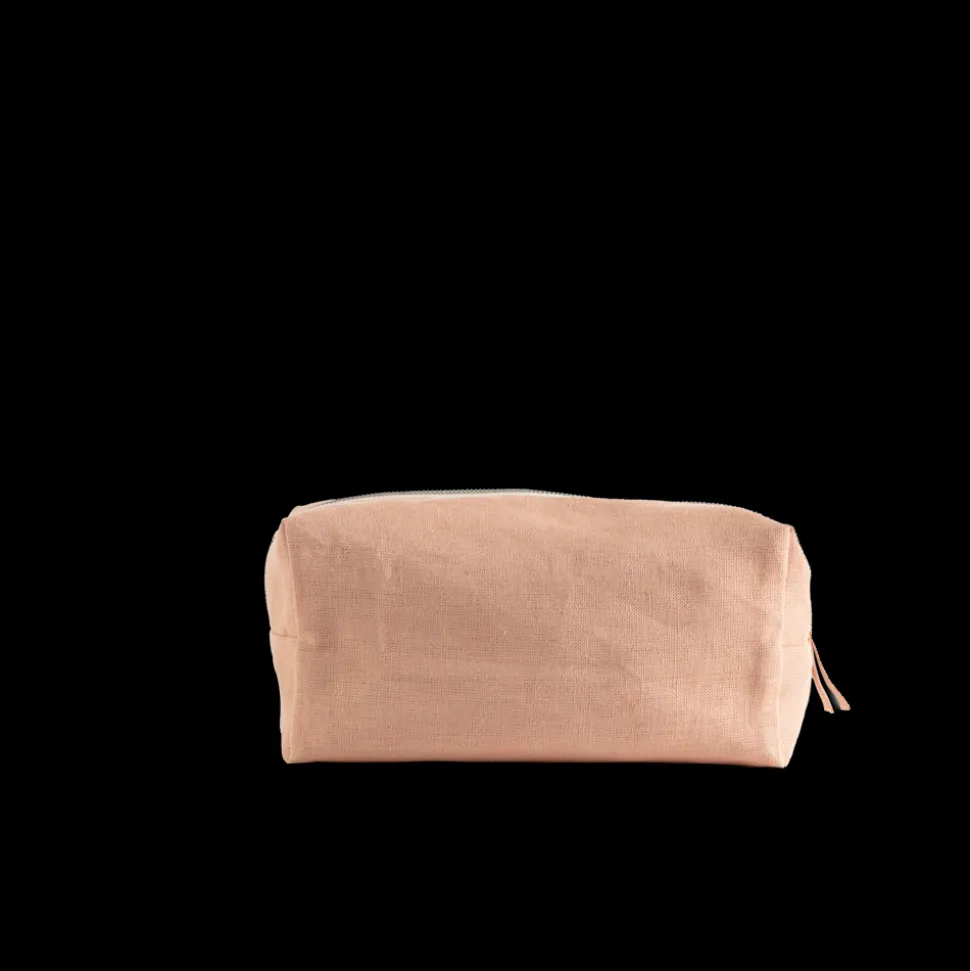 200 LINTEX Trousses De Toilette|Accessoires De Salle De Bain-Trousse de toilette en lin lavé - Rose Argile