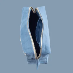 200 LINTEX Trousses De Toilette|Accessoires De Beauté-Trousse de toilette en lin lavé - Bleu Paros