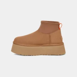 Femme UGG Bottes-- Bottes Classic Mini Dipper - Chestnut