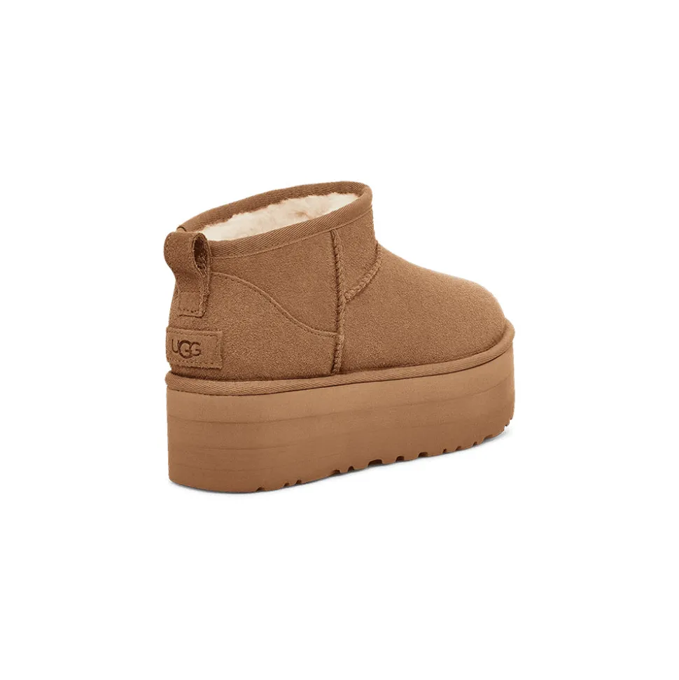 Femme UGG L'esprit Merci|Bottes-- Bottes Classic Ultra Mini Platform - Chestnut