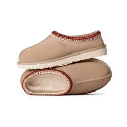 Femme UGG Sabots-- Chaussons Tasman - Sand/dark Cherry