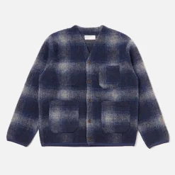 Homme Universal Works Mailles-- Cardigan à poches - Navy & Grey