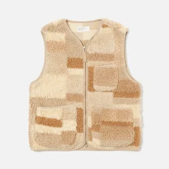 Homme Universal Works Mailles-- Gilet Zippé - Sand