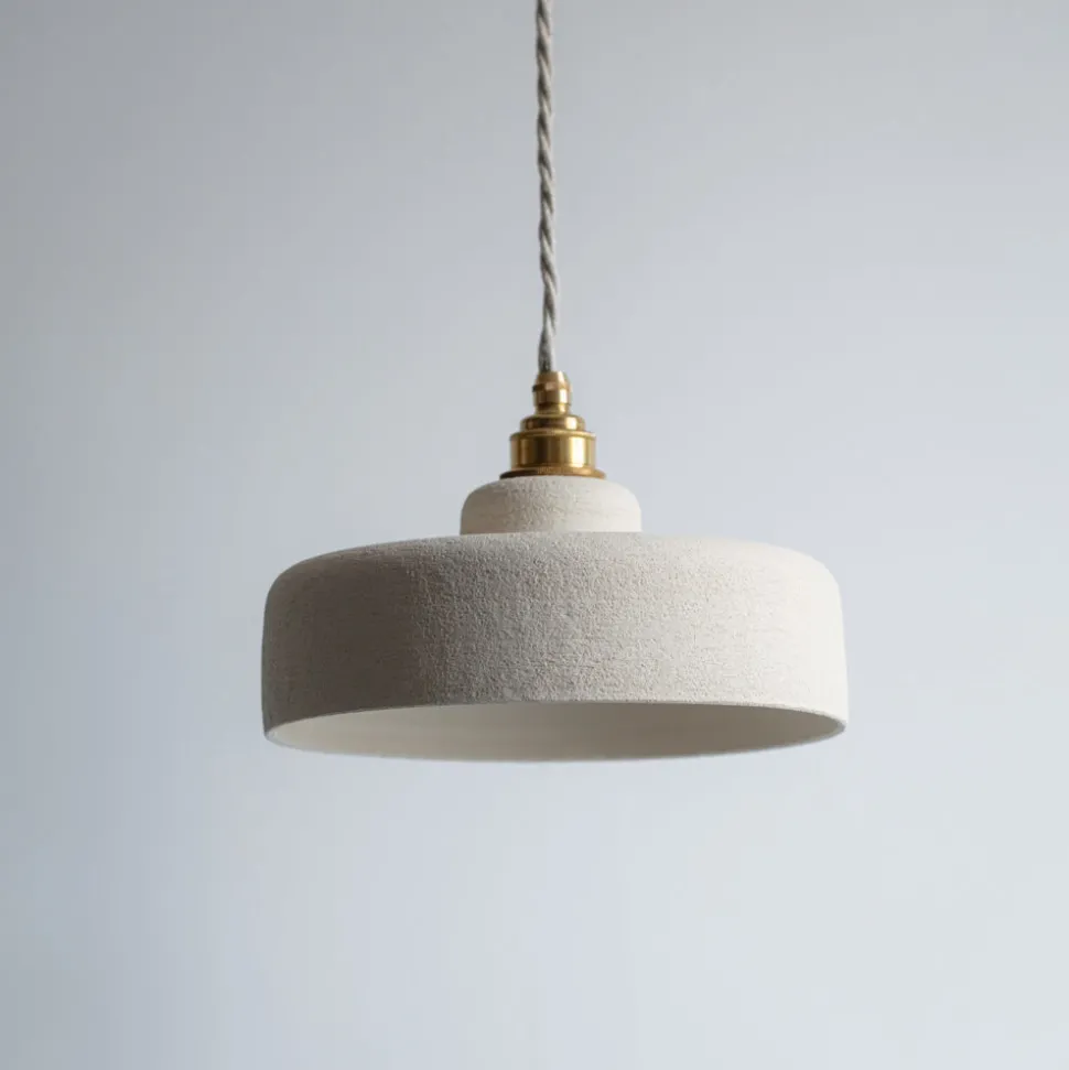 1546 ENAMOURA Lampes-Ursule en grès chamotté - Ivoire