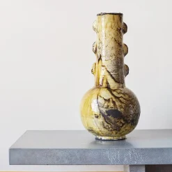 1286 HOUSEHOLD HARDWARE Vases-Vase - Cera - Moutarde