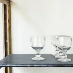 115 LA ROCHERE Verres À Vin-Verre à pied en verre pressé - Coteau