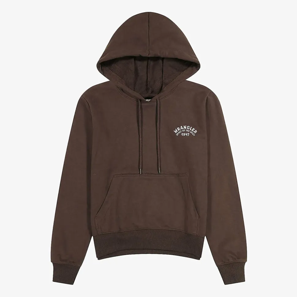 Femme WRANGLER Sweats-- Hoodie Regular - Marron