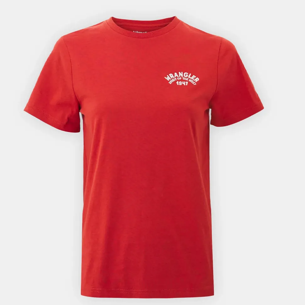 Femme WRANGLER T-shirts-- T-Shirt Graphic - Rouge