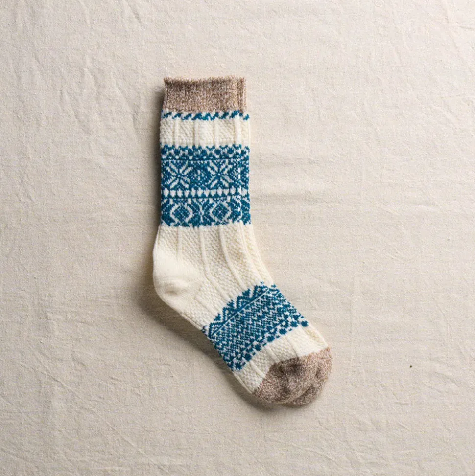 Femme Yahae Chaussettes|Chaussettes-- Chaussettes Snow Pattern - Blanc